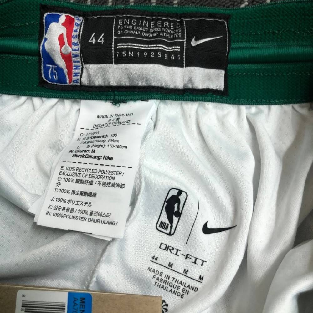 Men's Boston Celtics White 2021/22 Swingman Shorts - Association Edition-Pro Kit Vault | Brand New 26/27 Sports Jerseys